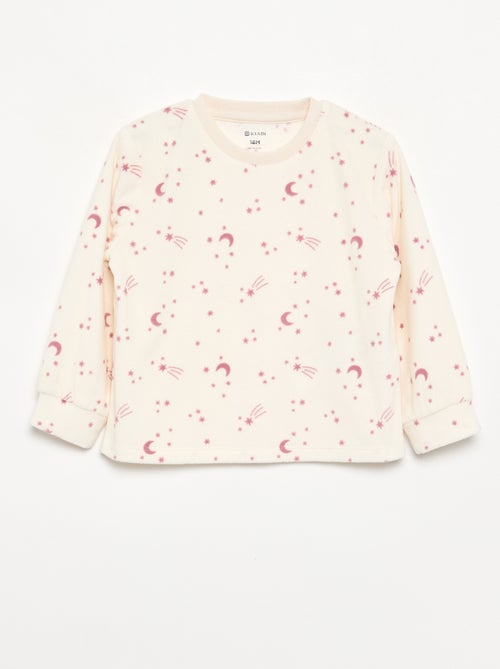 Lot de 2 pyjamas 2 pièces en polaire imprimé - Kiabi