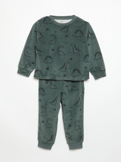 Lot de 2 pyjamas 2 pièces en polaire imprimé - Kiabi