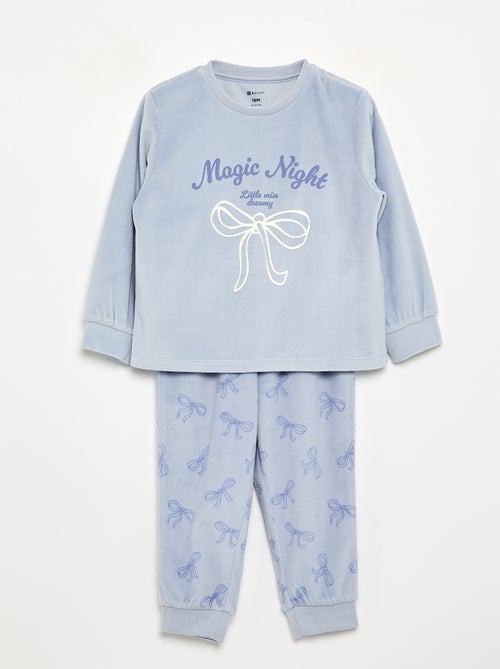 Lot de 2 pyjamas 2 pièces en polaire imprimé - Kiabi