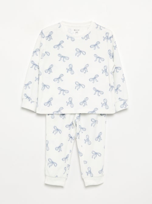 Lot de 2 pyjamas 2 pièces en polaire imprimé - Kiabi