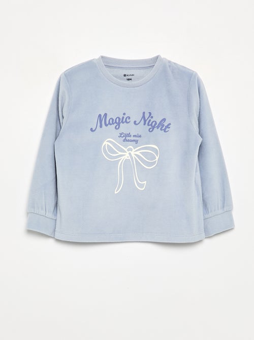 Lot de 2 pyjamas 2 pièces en polaire imprimé - Kiabi