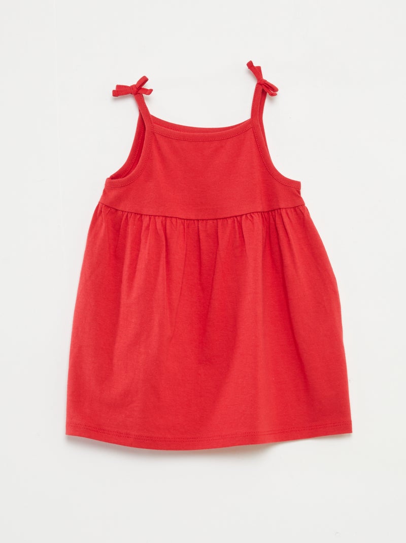 Lot de 2 robes à bretelles avec noeuds Blanc - Kiabi