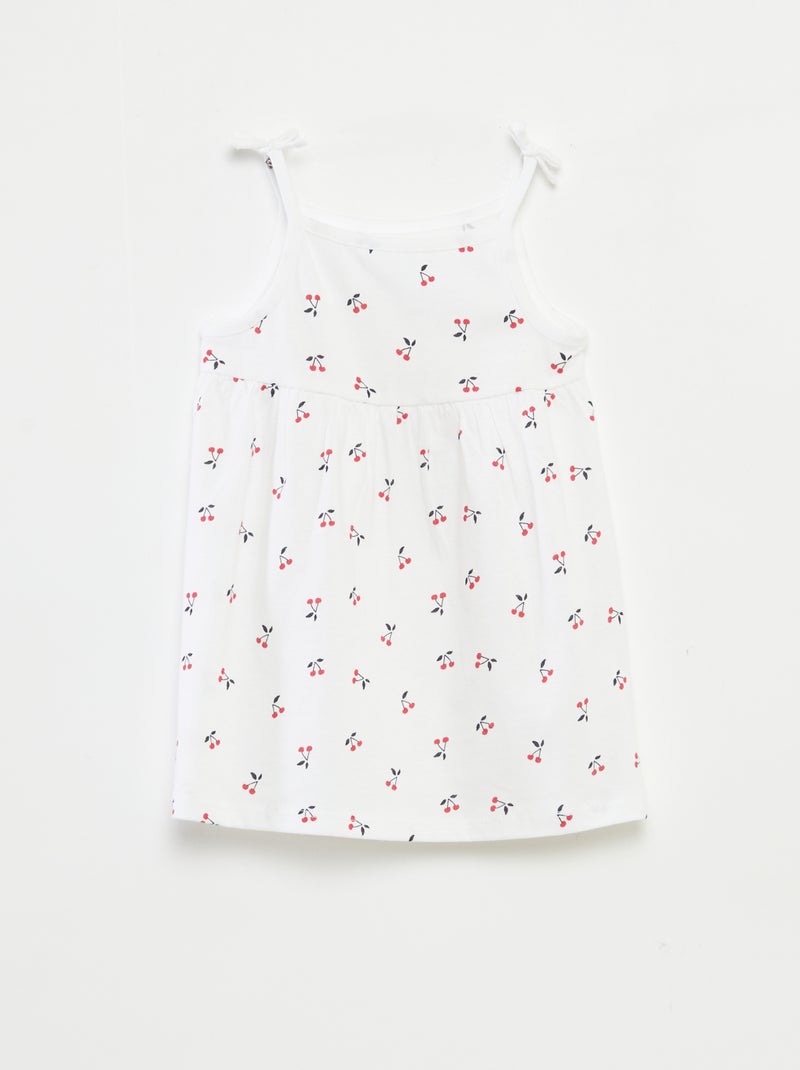 Lot de 2 robes à bretelles avec noeuds Blanc - Kiabi