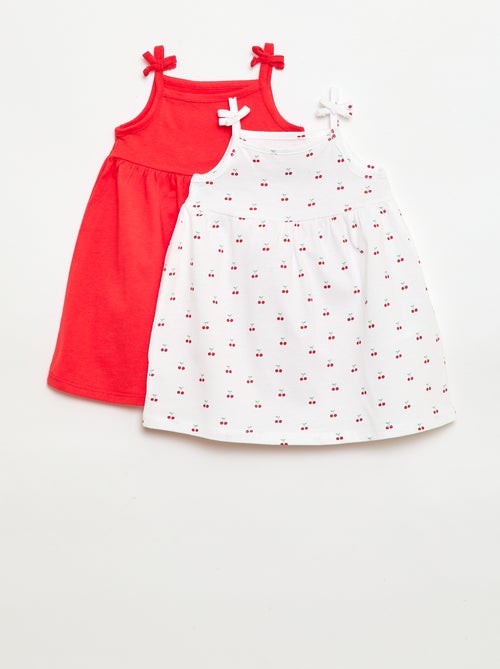Lot de 2 robes à bretelles - Kiabi