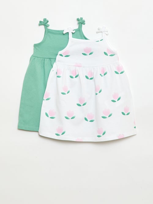 Lot de 2 robes à bretelles - Kiabi