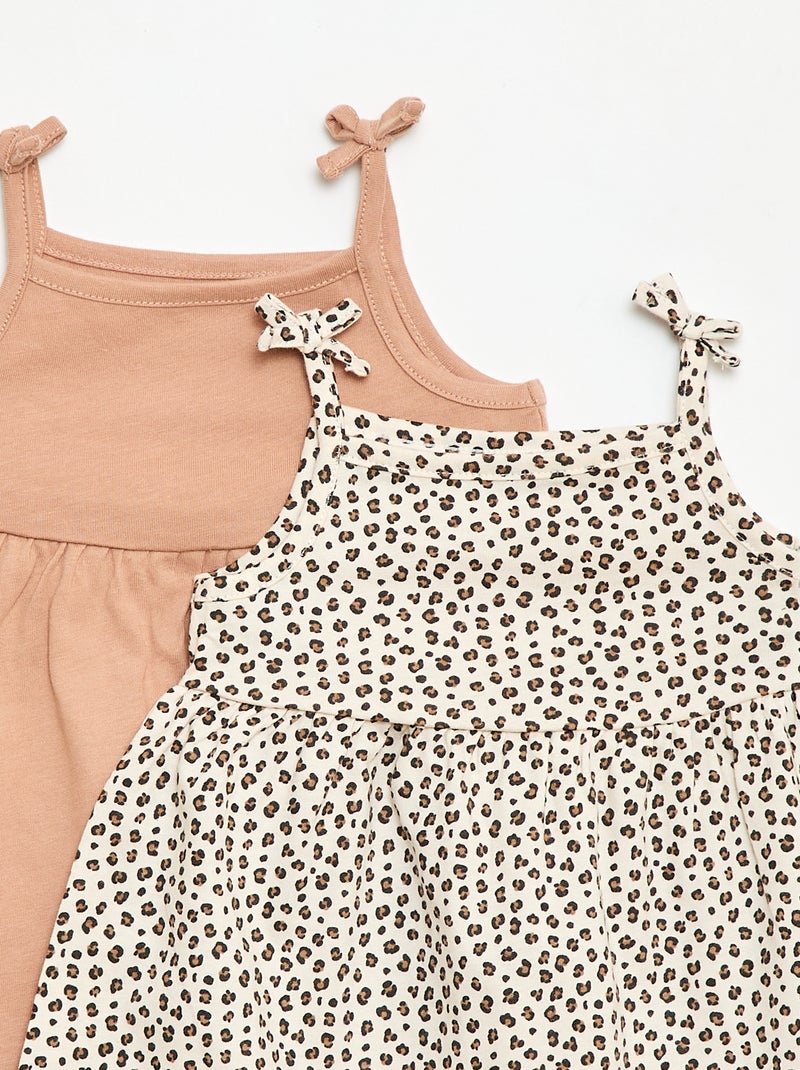 Lot de 2 robes à bretelles Blanc - Kiabi