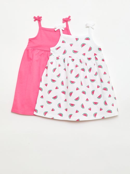 Lot de 2 robes à bretelles - Kiabi