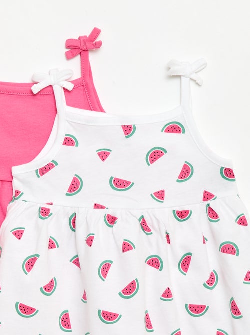 Lot de 2 robes à bretelles - Kiabi