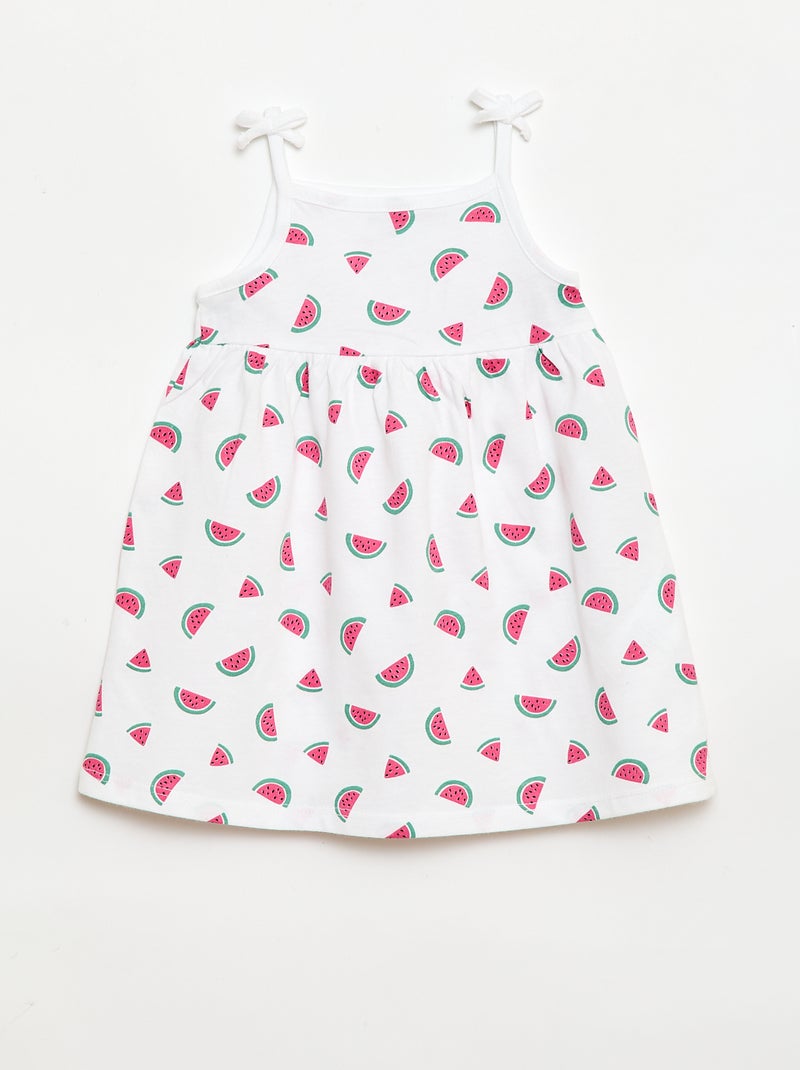 Lot de 2 robes à bretelles Blanc - Kiabi