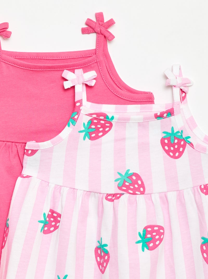 Lot de 2 robes à bretelles Jaune - Kiabi