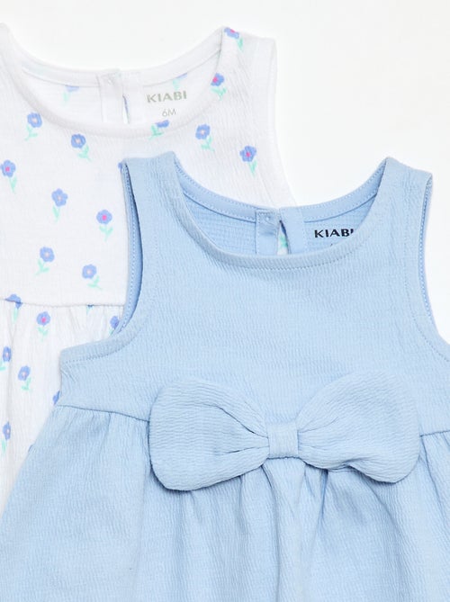 Lot de 2 robes avec nœud fantaisie - Kiabi