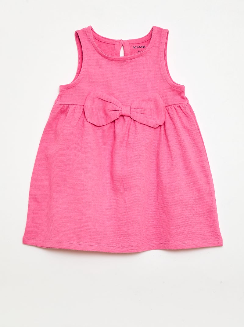 Lot de 2 robes avec nœud fantaisie Rose - Kiabi