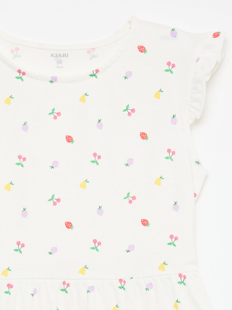 Lot de 2 robes en jersey sans manches avec volants Jaune - Kiabi