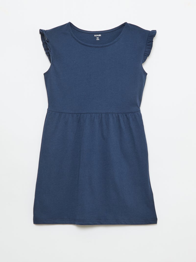 Lot de 2 robes en jersey sans manches avec volants Noir - Kiabi