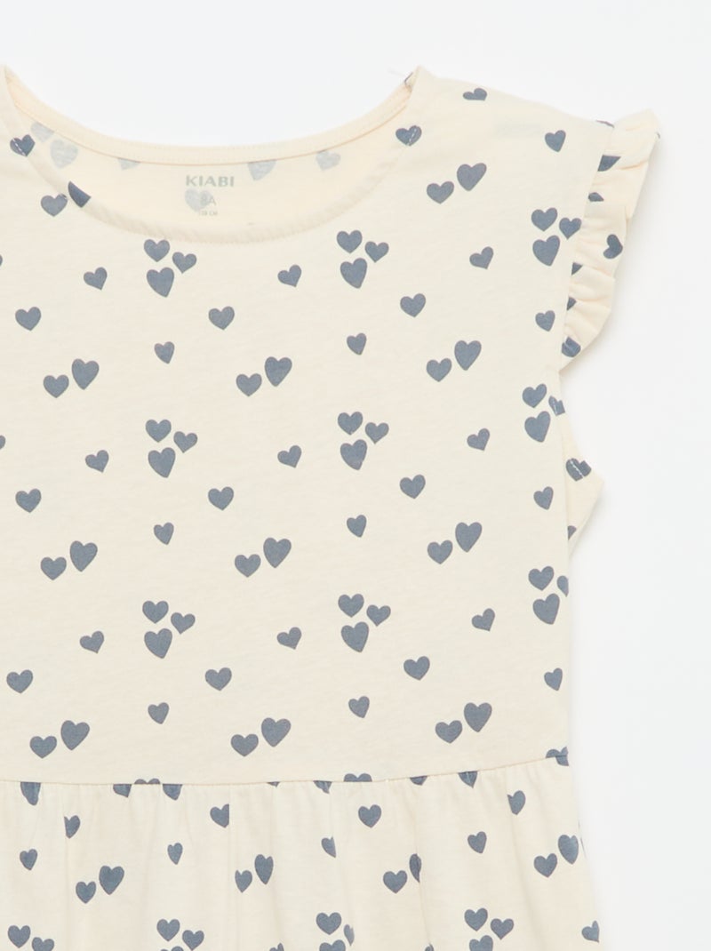 Lot de 2 robes en jersey sans manches avec volants Noir - Kiabi