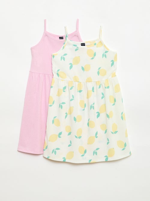 Lot de 2 robes en maille crêpée - Kiabi