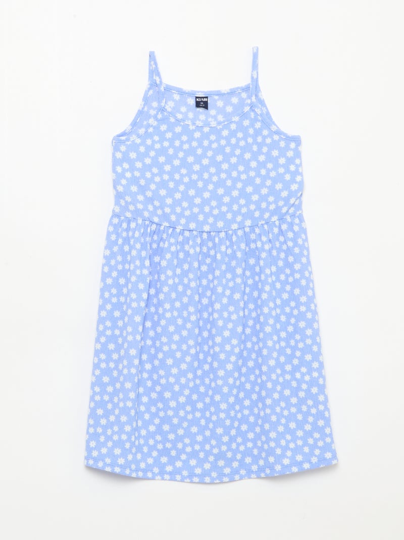 Lot de 2 robes en maille crêpée Bleu - Kiabi