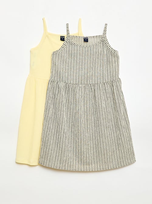 Lot de 2 robes en maille crêpée - Kiabi