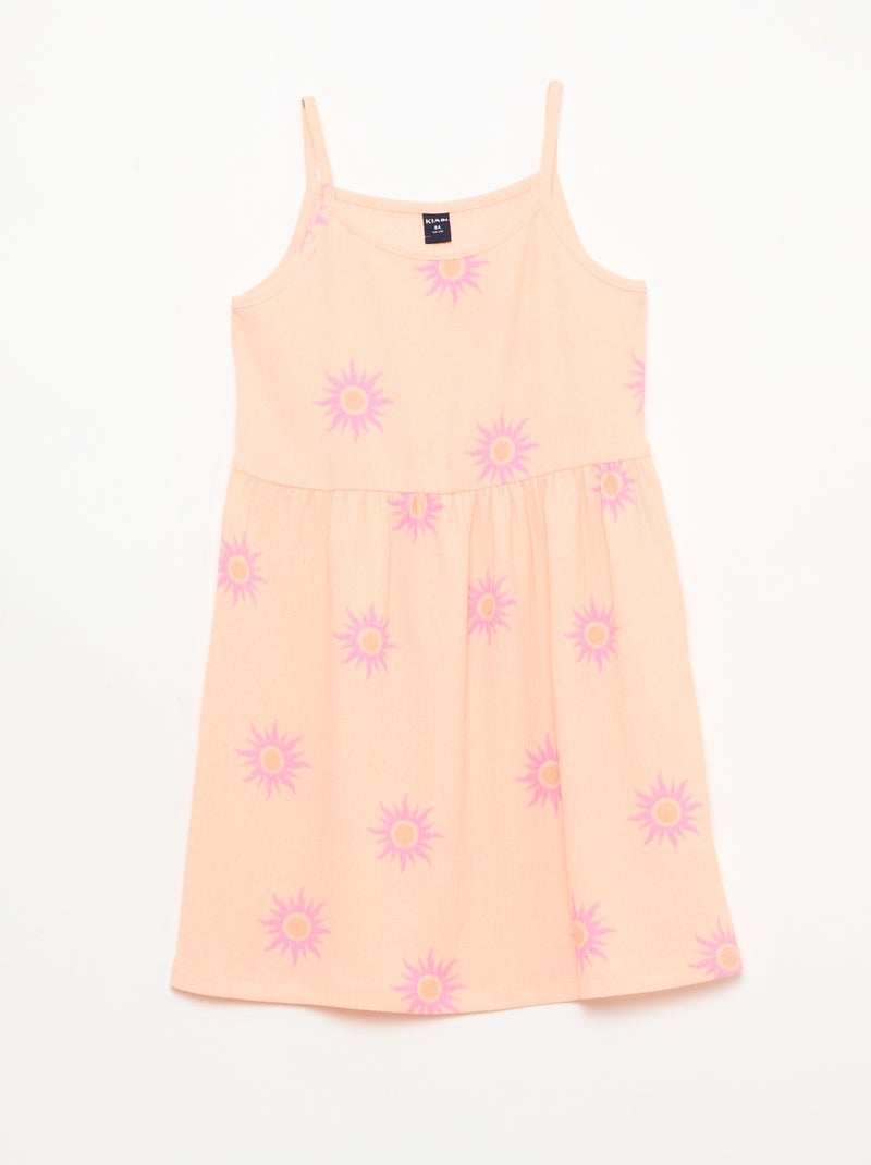 Lot de 2 robes en maille crêpée Orange - Kiabi