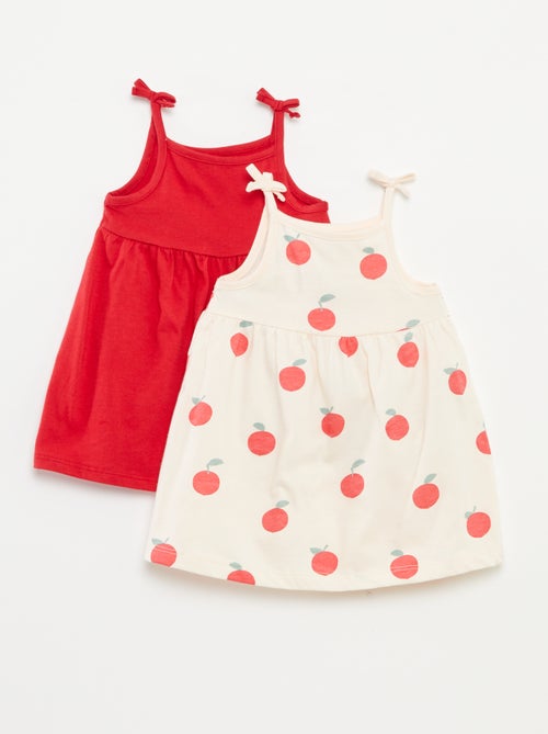 Lot de 2 robes légères à fines bretelles - 2 pièces - Kiabi