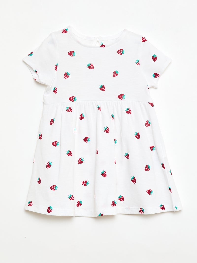 Lot de 2 robes manches courtes Blanc - Kiabi