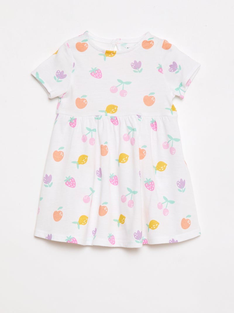 Lot de 2 robes manches courtes Blanc - Kiabi