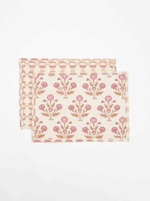 Lot de 2 sets de table imprimés - Kiabi