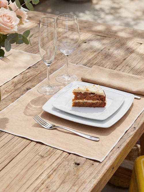 Lot de 2 sets de table/serviettes unis 2 en 1 32x40 cm - Kiabi Home - Kiabi Lot de 2 sets de table/serviettes unis 2 en 1 32x40 cm - Kiabi Home - Kiabi