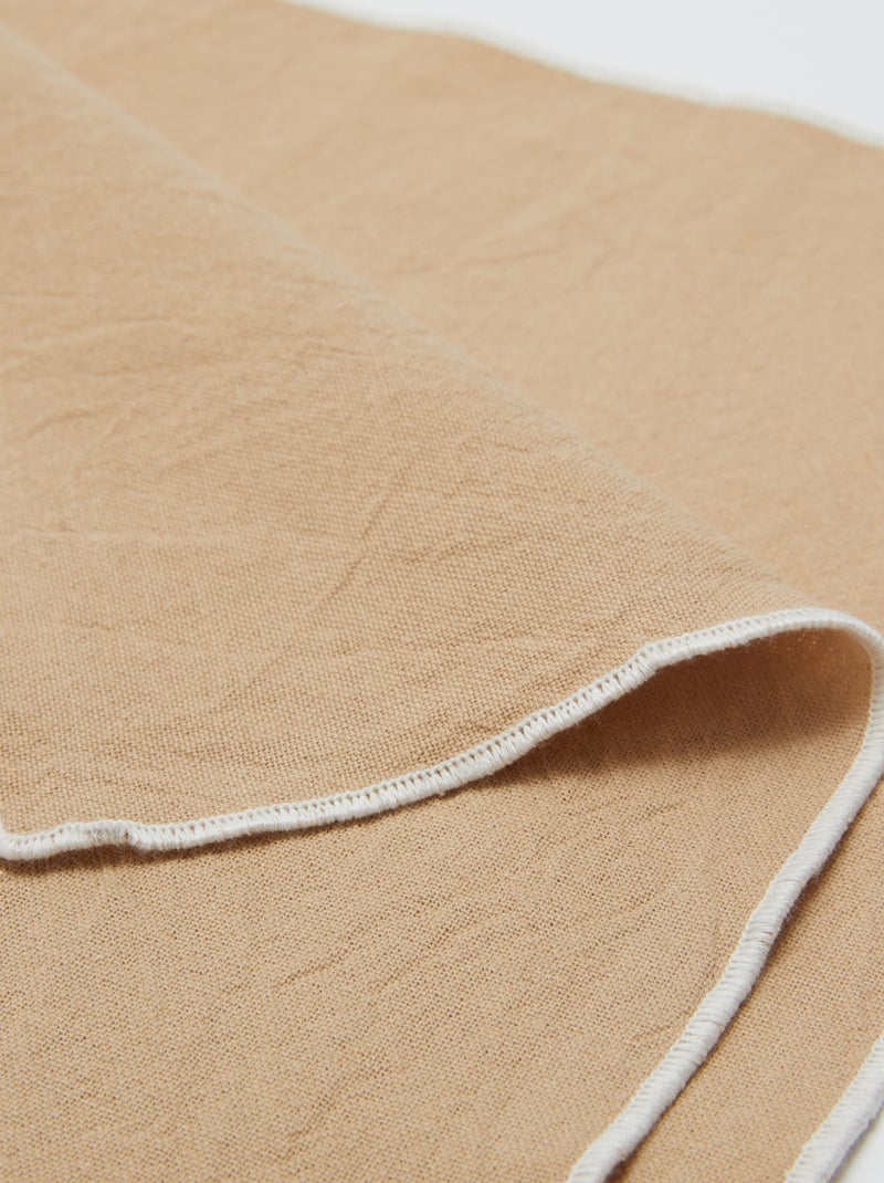 Lot de 2 sets de table/serviettes unis 2 en 1 32x40 cm - Kiabi Home Beige - Kiabi