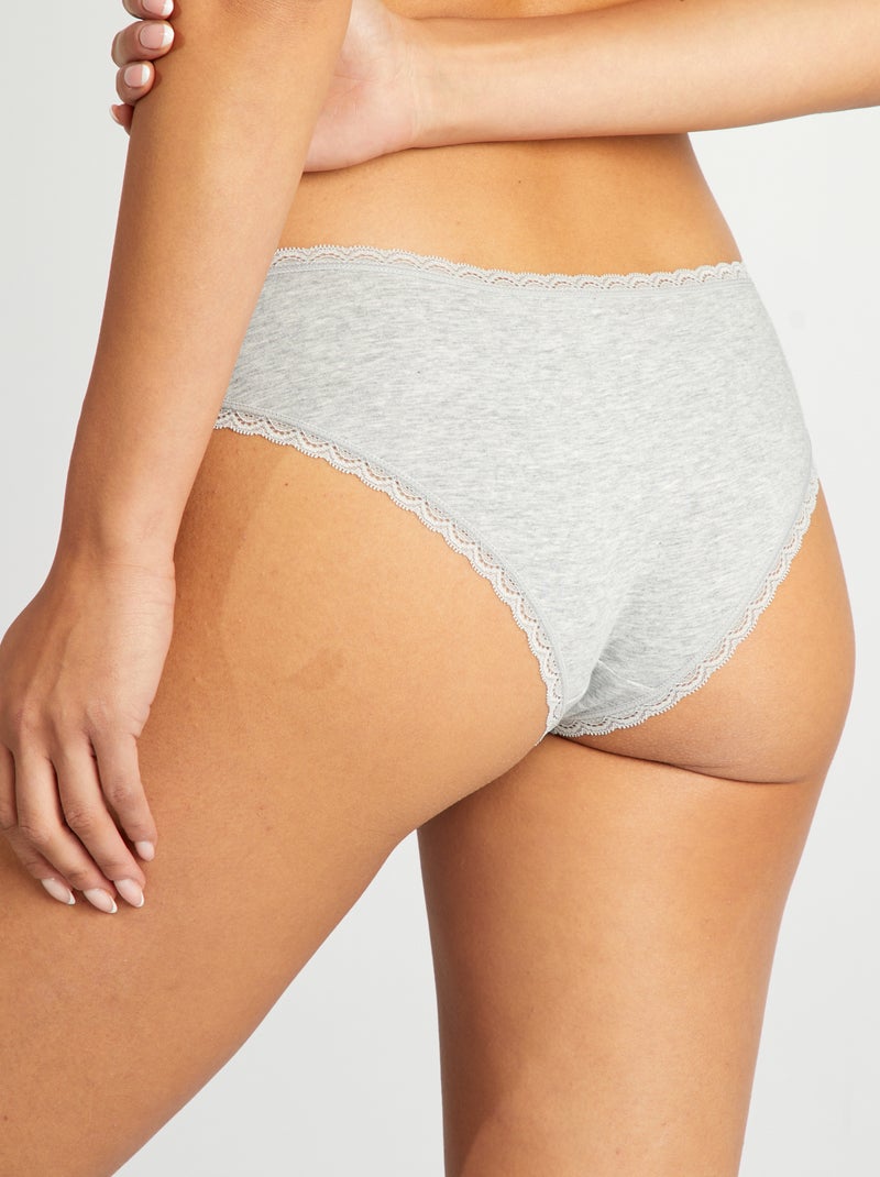 Lot de 2 shorties coton Gris - Kiabi