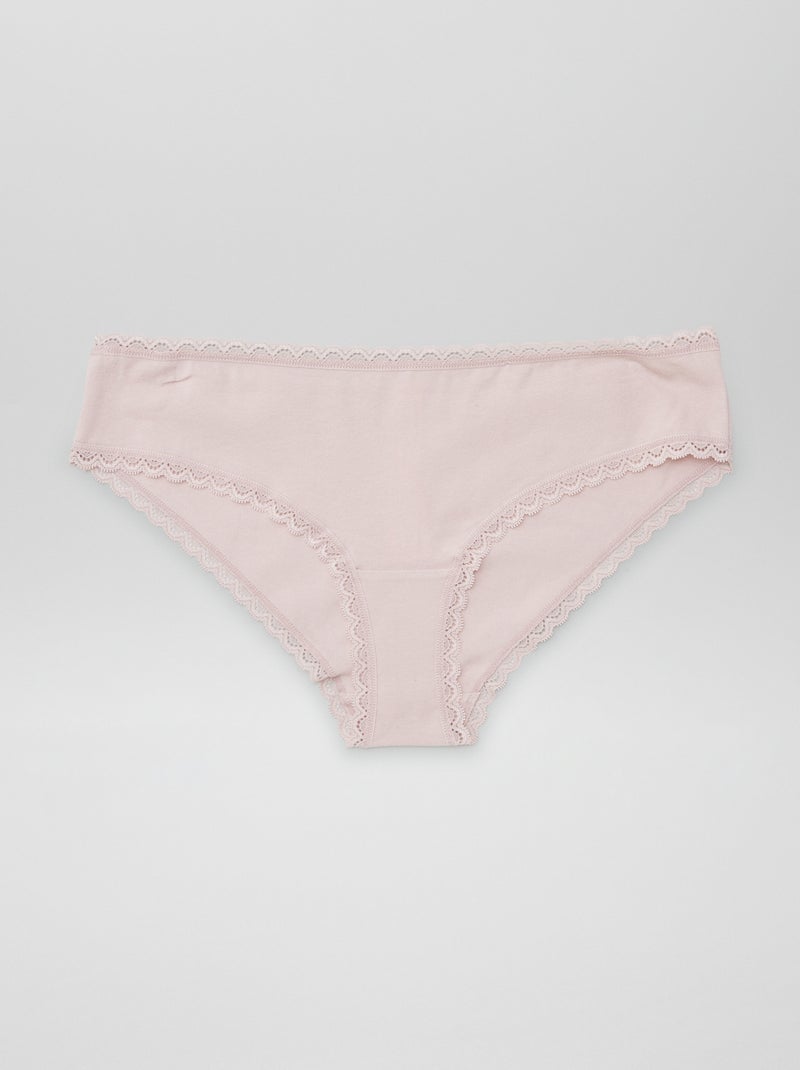 Lot de 2 shorties coton Violet - Kiabi