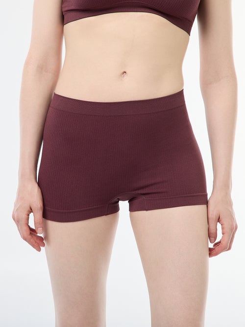 Lot de 2 shorties en maille côtelée - Kiabi