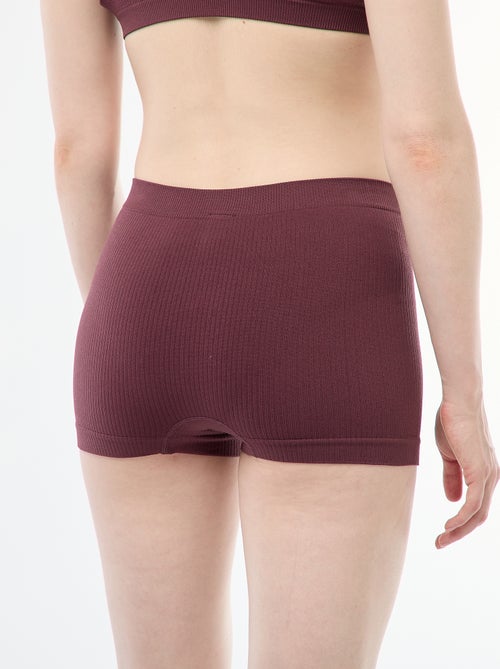 Lot de 2 shorties en maille côtelée - Kiabi