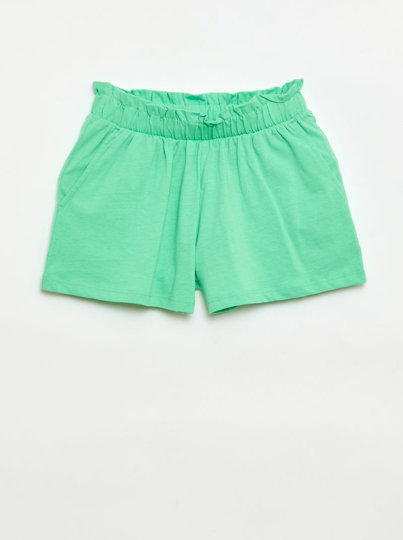 Lot de 2 shorts à la taille élastiquée Blanc - Kiabi