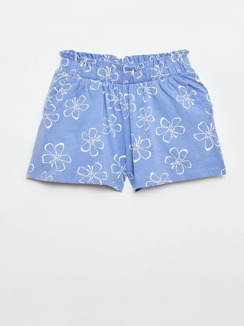 Lot de 2 shorts à la taille élastiquée Bleu - Kiabi