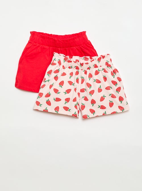 Lot de 2 shorts à la taille élastiquée - Kiabi