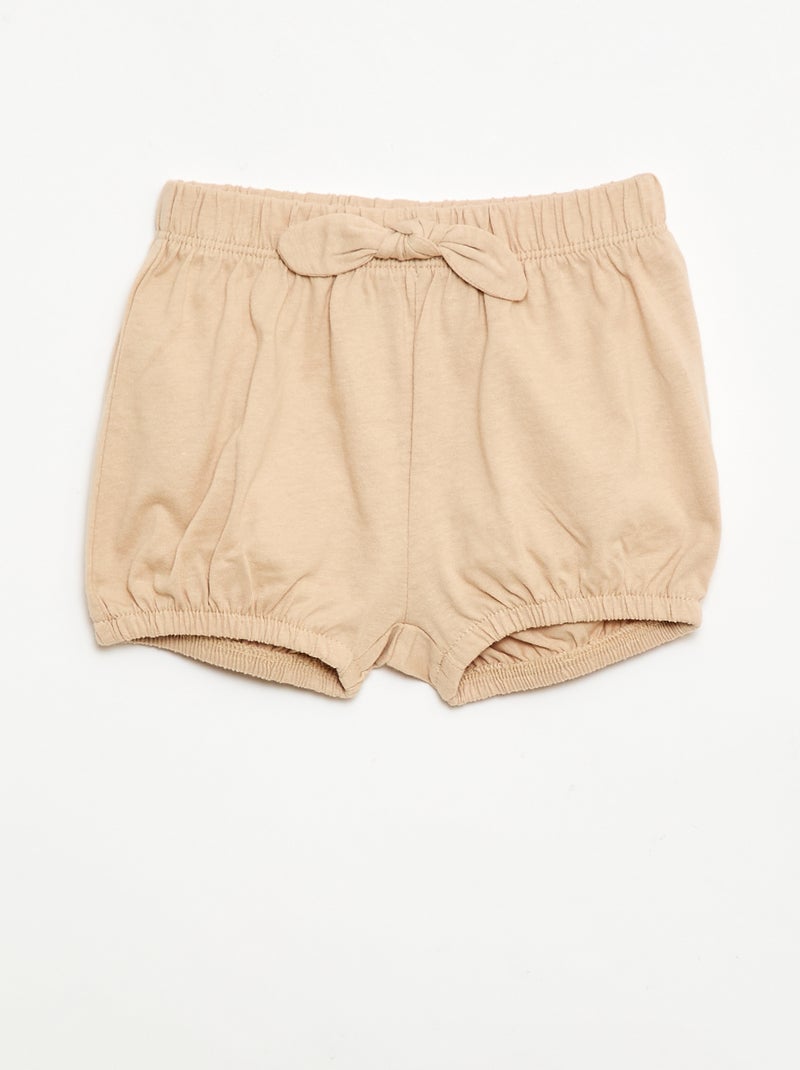 Lot de 2 shorts avec nœuds fantaisie Beige - Kiabi