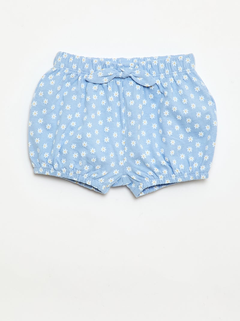 Lot de 2 shorts avec nœuds fantaisie Bleu - Kiabi