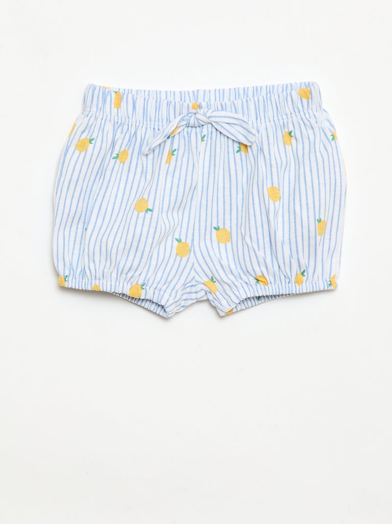 Lot de 2 shorts avec nœuds fantaisie Bleu - Kiabi