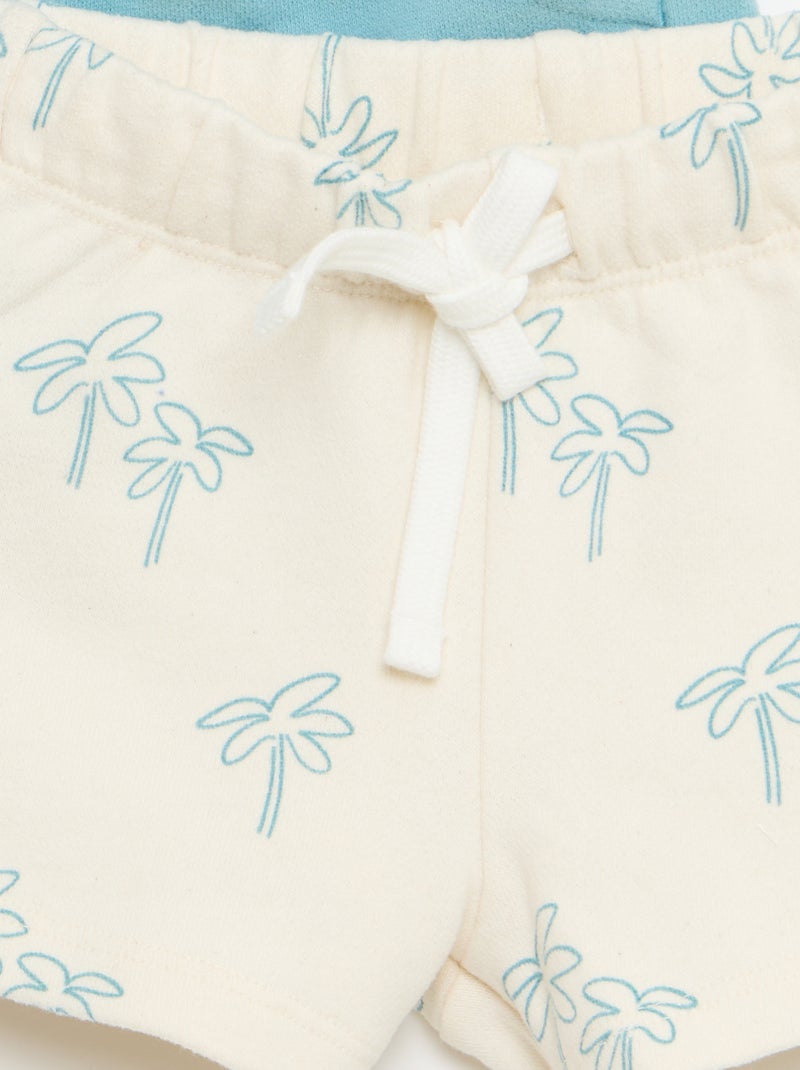 Lot de 2 shorts Blanc - Kiabi