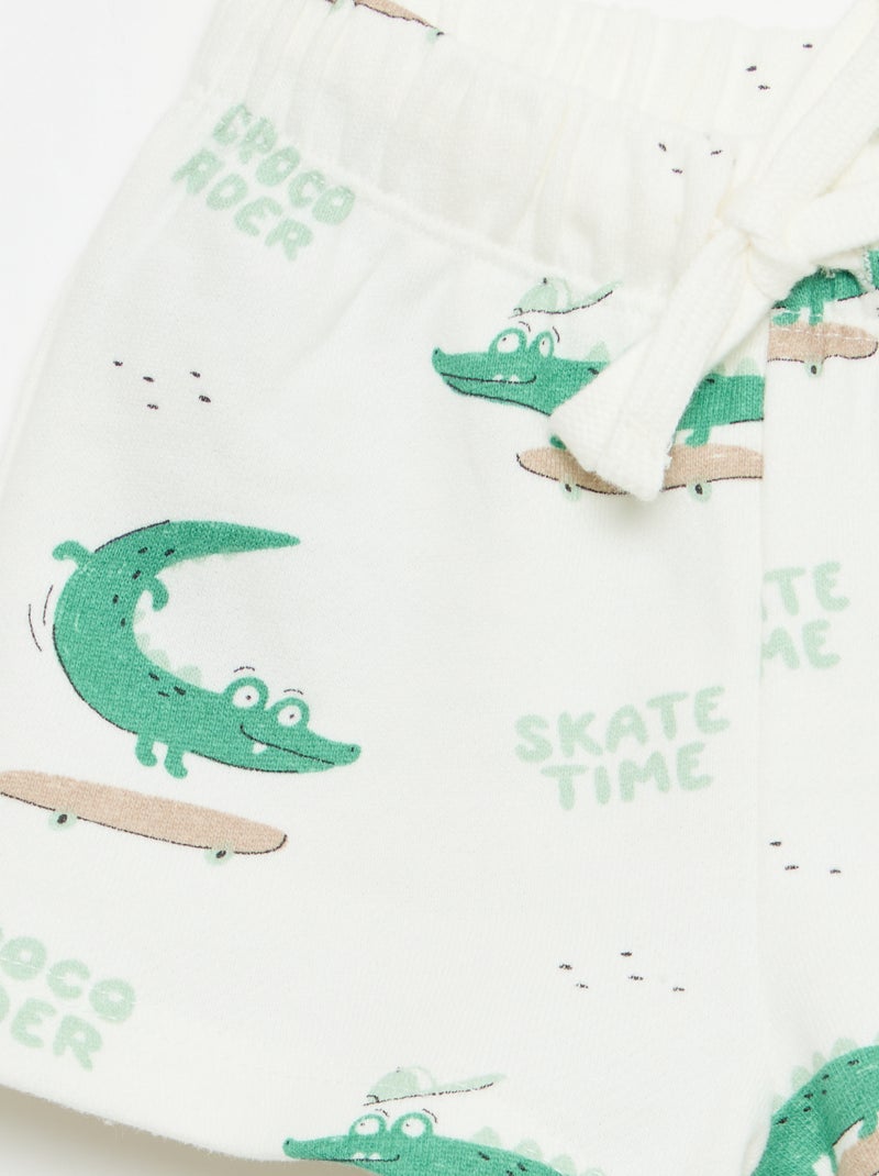 Lot de 2 shorts Blanc - Kiabi