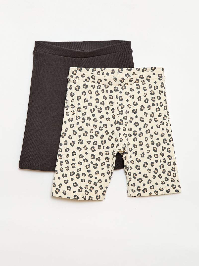 Lot de 2 shorts cyclistes Beige - Kiabi