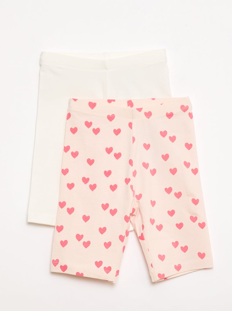 Lot de 2 shorts cyclistes Blanc - Kiabi