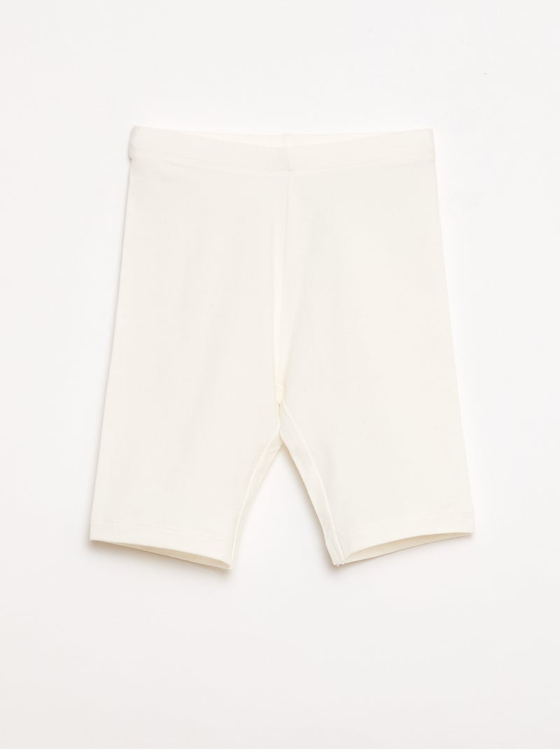 Lot de 2 shorts cyclistes Blanc - Kiabi