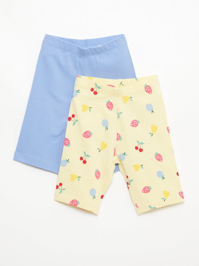 Lot de 2 shorts cyclistes Bleu - Kiabi