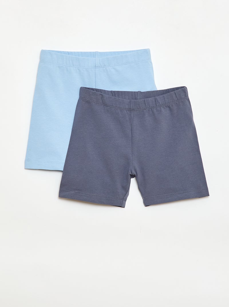 Lot de 2 shorts cyclistes Bleu - Kiabi