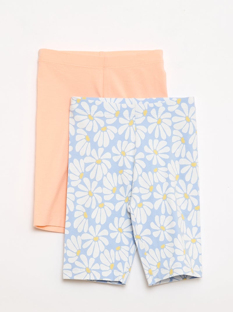 Lot de 2 shorts cyclistes Orange - Kiabi