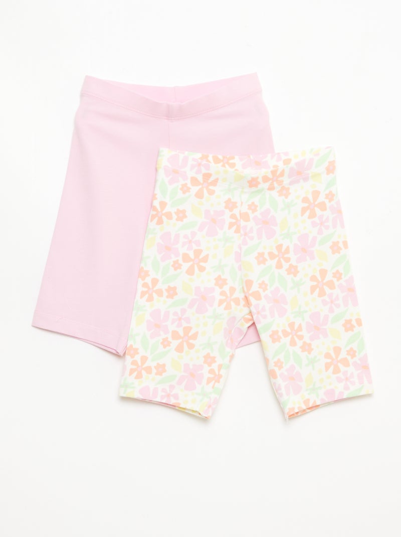 Lot de 2 shorts cyclistes Rose - Kiabi