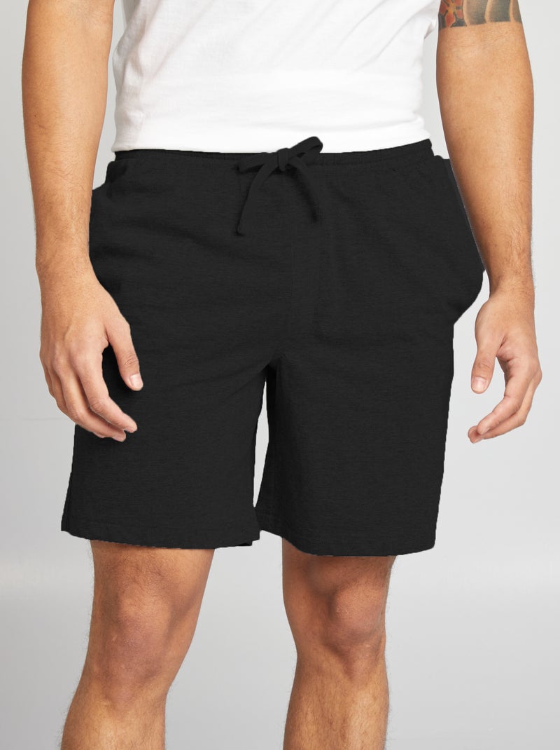 Lot de 2 shorts de nuit Gris/noir - Kiabi