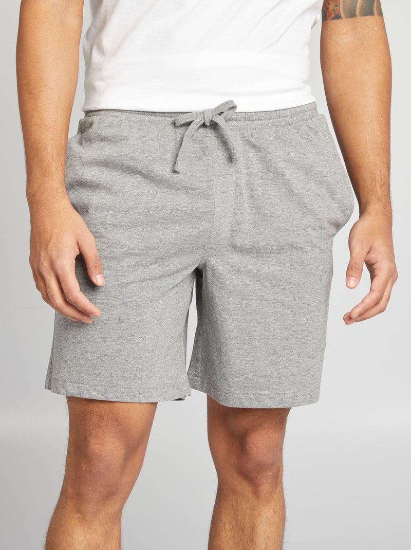 Lot de 2 shorts de nuit Gris/noir - Kiabi
